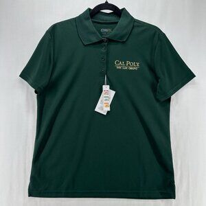 Cal Poly Shirt Womens Sz M Core 365 San Luis Obispo CA Mustangs Golf Polo Green